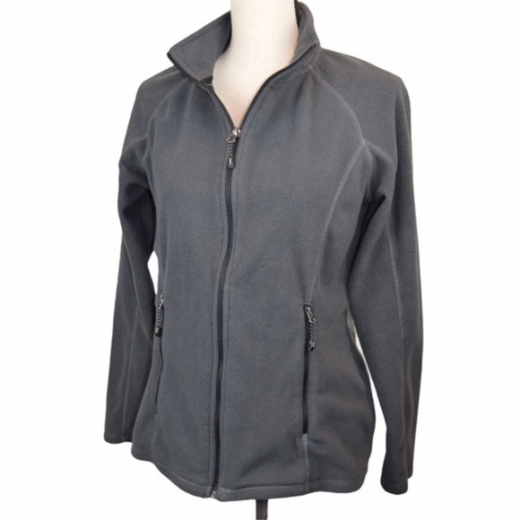 ELEVATE Grey Microfleece Full Zip Jacket, Medium - Charcoal Grey Plush - Picture 1 of 10
